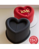 Силиконова форма сърце за торни и свещи